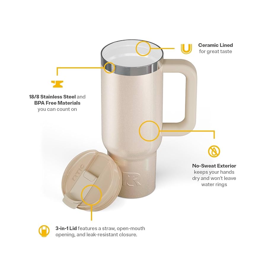 RTIC コップ Amazon.com: RTIC 30 oz Road Trip Tumbler Double-Walled